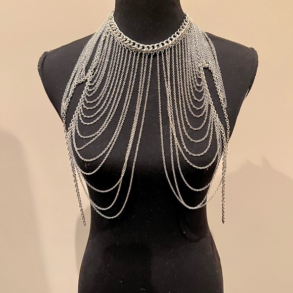 NWOT Silver Body Chain Link Jewelry - Picture 1 of 10